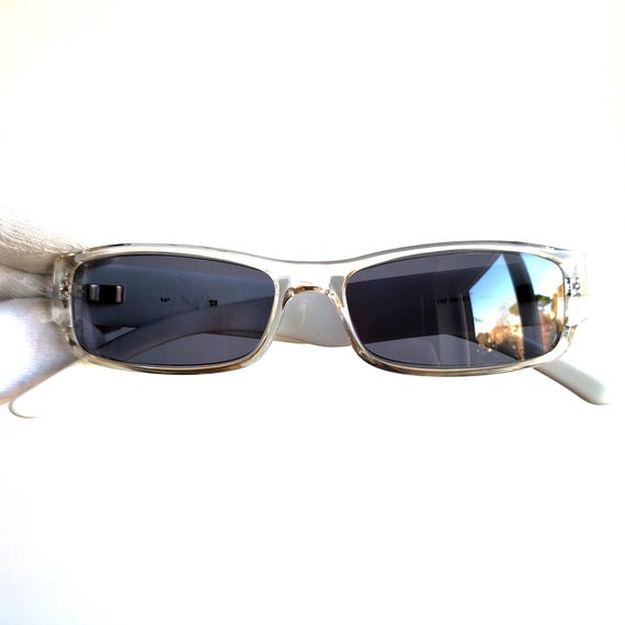 Vintage Occhiali Da Sole Ovali Bianchi UV400 WHITE OVAL SUNGLASSES