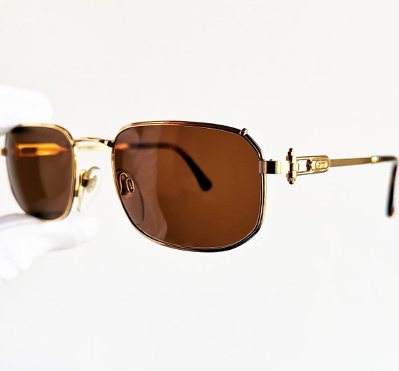 Lunettes De Soleil Aviateur - Monture Dorée Carrée - Verres Marron Dégradés - Catégorie 3 - Neuf Avec étiquettes