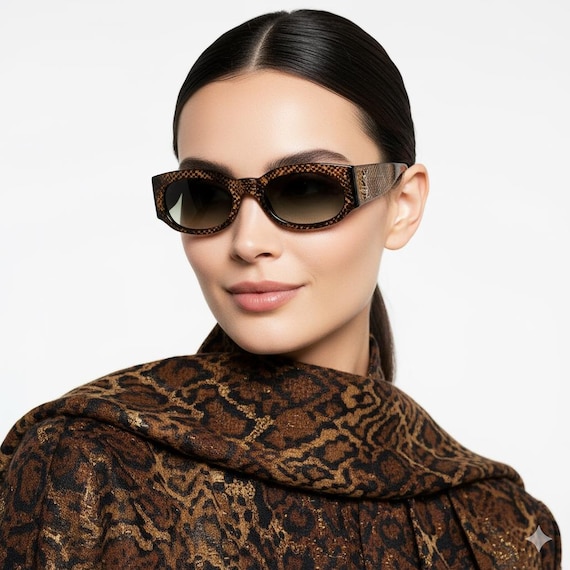 YVES SAINT LAURENT Vintage Sunglasses Ysl 6545 Frame Snakeskin