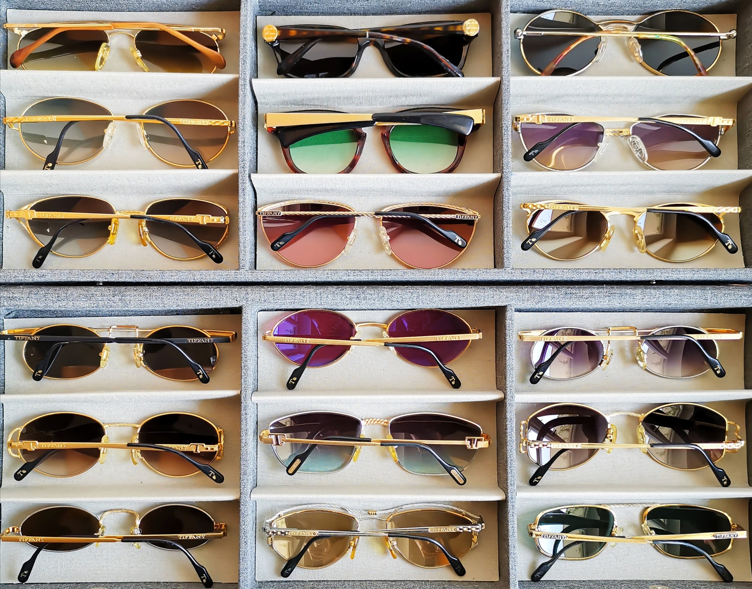 TIFFANY 23K Gold Plated Vintage Sunglasses Rare Filled TIFFANY 23K Gold Plated Vintage Sunglasses Rare Filled