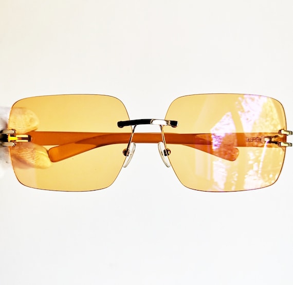 KARL LAGERFELD Vintage Sunglasses Rare Oval Square Orange KARL LAGERFELD Vintage Sunglasses Rare Oval Square Orange