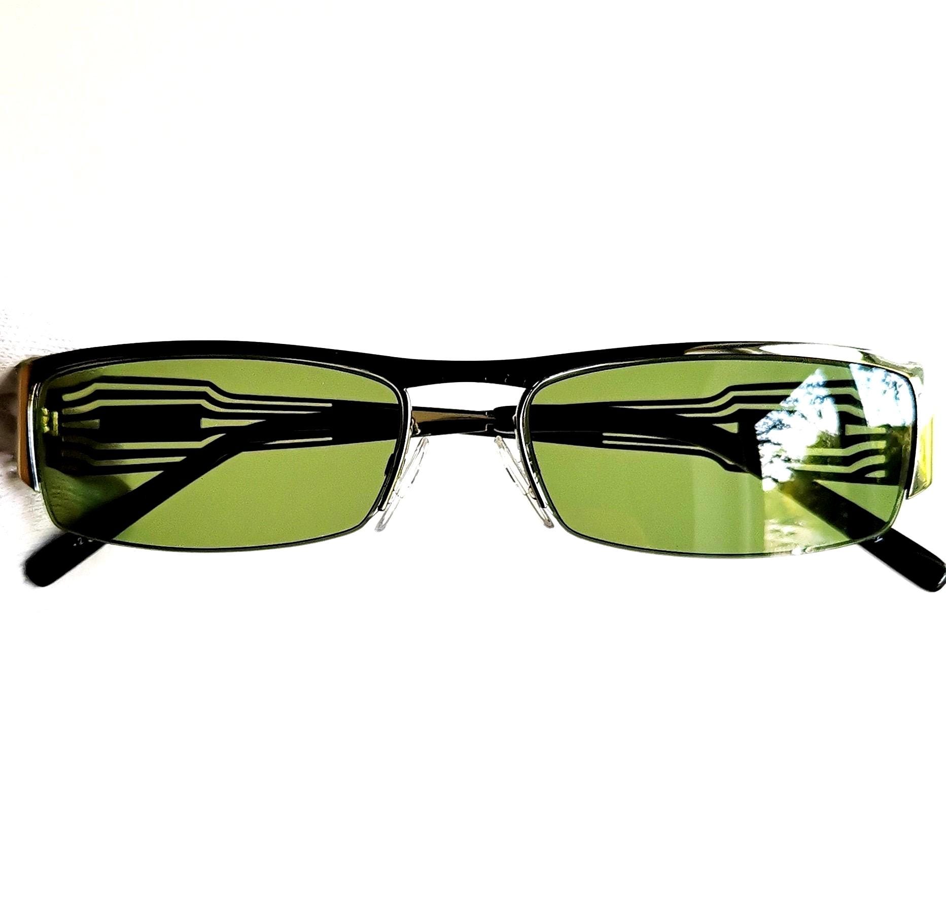 JEAN PAUL GAULTIER Vintage Sunglasses Jpg Green Silver SJP114