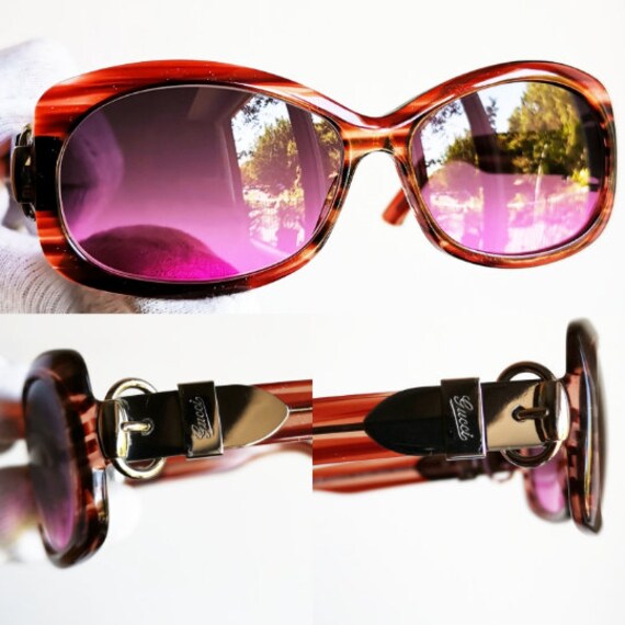 GUCCI vintage sunglasses rare oval square cateye … - image 3