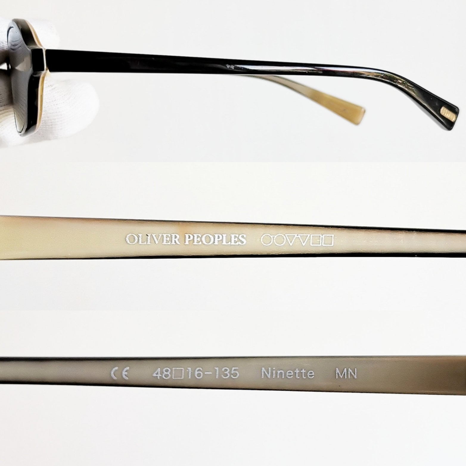 OLIVER PEOPLES Small Vintage Sunglasses Oval Squared Ninette