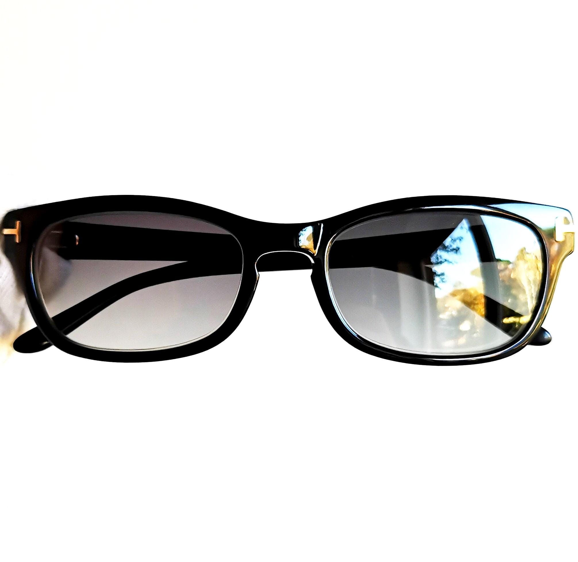 小物 TOM FORD vintage sunglasses 70s 80s y2k TOM FORD Vintage Sunglasses Oval Squared Black Silver Tf5184 Y2k