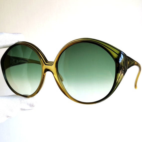 DIOR vintage sunglasses green yellow rare oversiz… - image 3