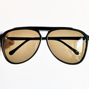 Aviator vintage sunglasses  drop sun MILA SCHON 90s 109/574 frame green blue gold oversize big mask pilot flat top Migos 2Chainz Rihanna
