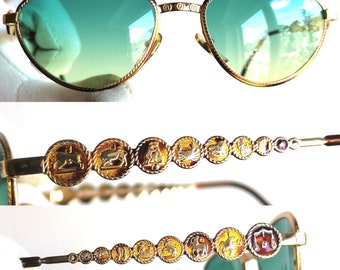 Fendi Eyeglasses FS 302 Satin Ebony Oval Metal Frame Italy