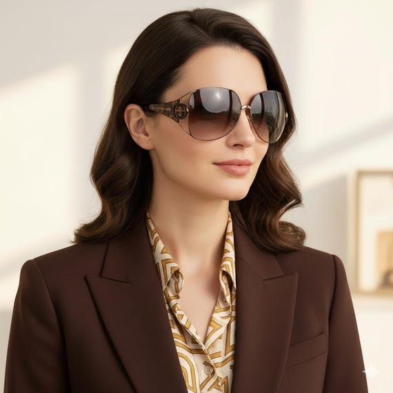 GUCCI サングラス ヴィンテージ オーバーサイズ トータスブラウン