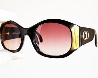 DIOR vintage zonnebril zeldzaam grijs geel groen Chiara Ferragni Christian Rihanna Lady Gaga Naomi frame wrap masker zilver roze lens jaren 90 jaar