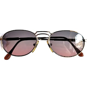 BYBLOS vintage gold sunglasses oval rare new pink purple grape lens frame  steampunk Tupac Bad Bunny Migos Rihanna Kendall Kylie Jenner 90s