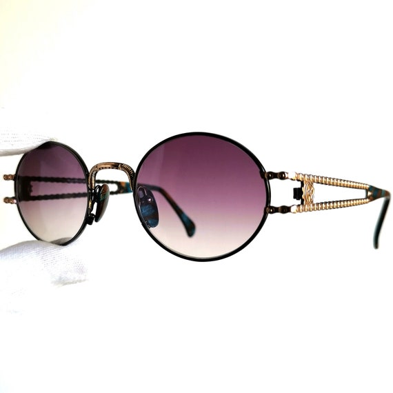 NICOLE MILLER vintage sunglasses oval round gold … - image 1