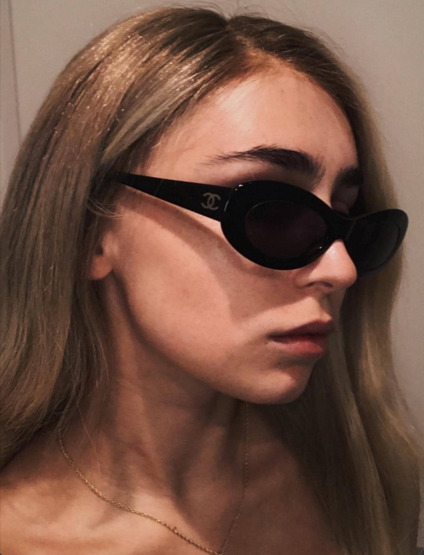シャネル　CHANEL CHANEL Vintage Sunglasses Oval Black Gold CC Logo 5011 Frame 90s