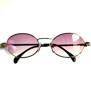 SILHOUETTE vintage sunglasses real men use fists biker hands on the handlebars racing motorcycle oval gold M7111 two frame new pinked lens