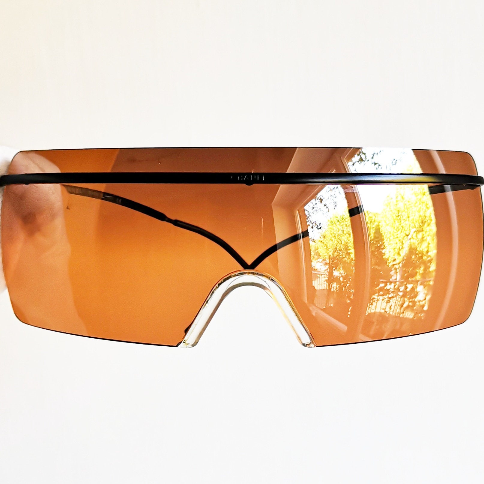 CHANEL Sunglasses Oversize Visor Mask Vintage Rare Square 