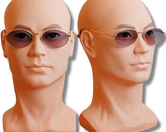 小物 GUCCI sunglasses vintage gold unisex GUCCI Oval Sunglasses Vintage Gold Plated Horse Stirrup Rim