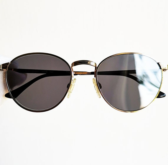 YVES SAINT LAURENT Vintage Ysl Sunglasses Rare Round Gold Silver