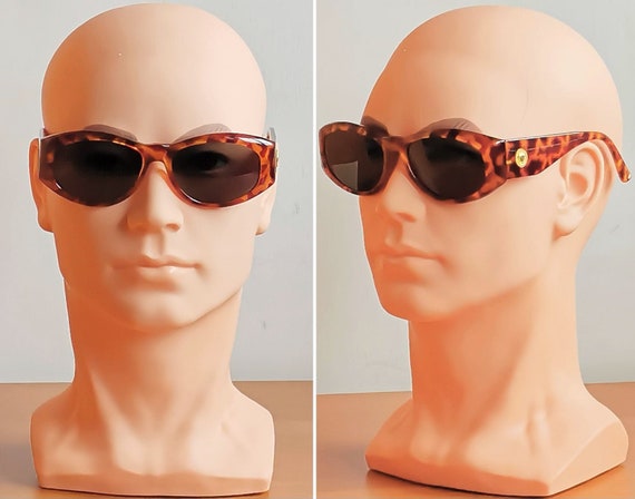 VERSACE vintage sunglasses rare 4V4 square oval m… - image 5