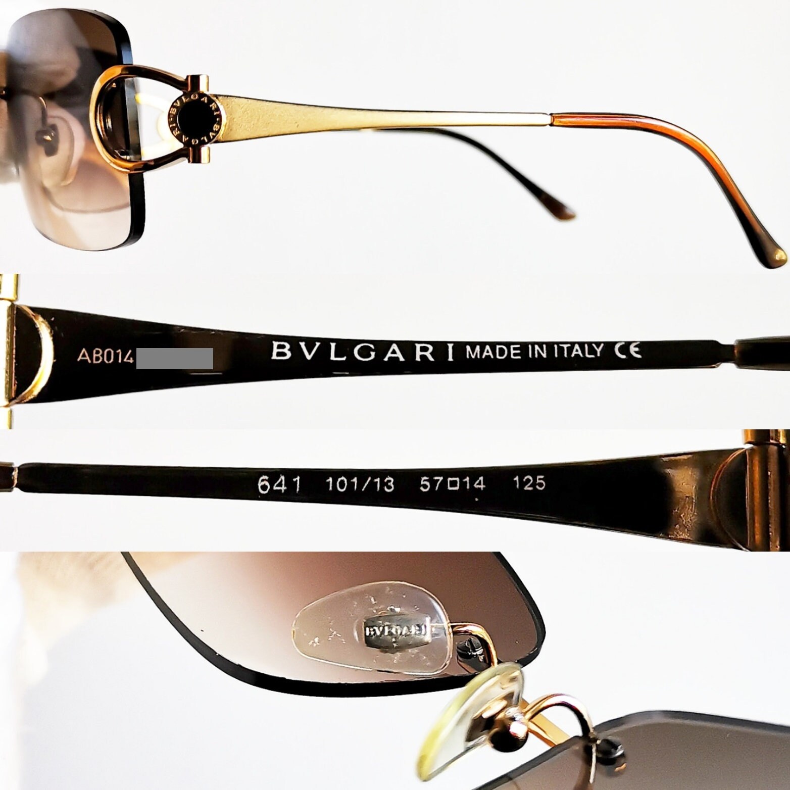 BVLGARI Vintage Sunglasses Rare Oval Rimless Frameless BVLGARI Vintage Sunglasses Rare Oval Rimless Frameless