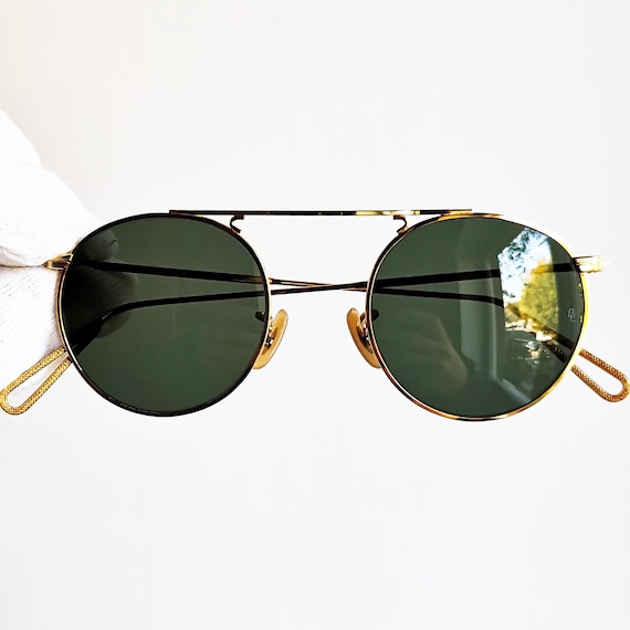 RAY BAN Round Vintage Sunglasses Flat Single Bridge