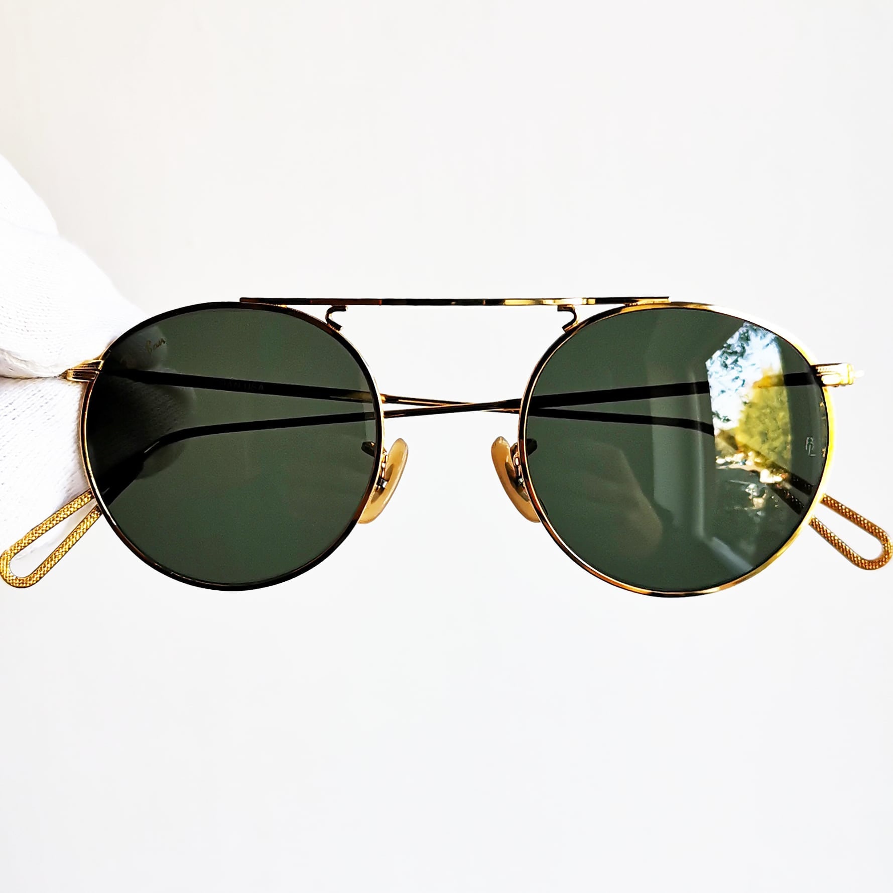 RAY BAN Round Vintage Sunglasses Flat Top Single Bridge - Etsy