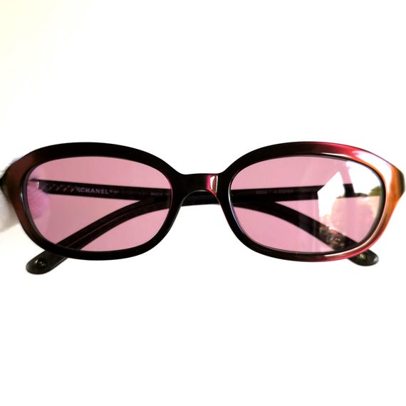 シャネル 手袋 CHANEL Vintage Sunglasses Oval Purple Pink Small 5002