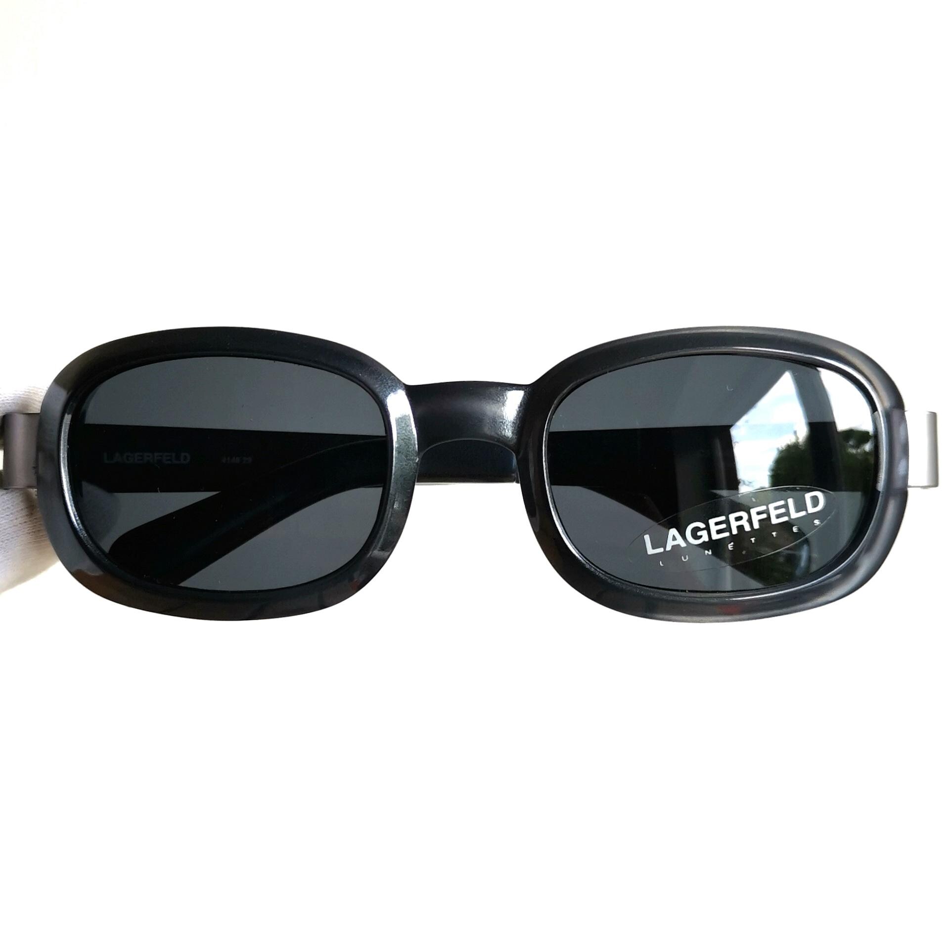 KARL LAGERFELD Vintage Sunglasses Rectangular Sideral Blue  display picture 2