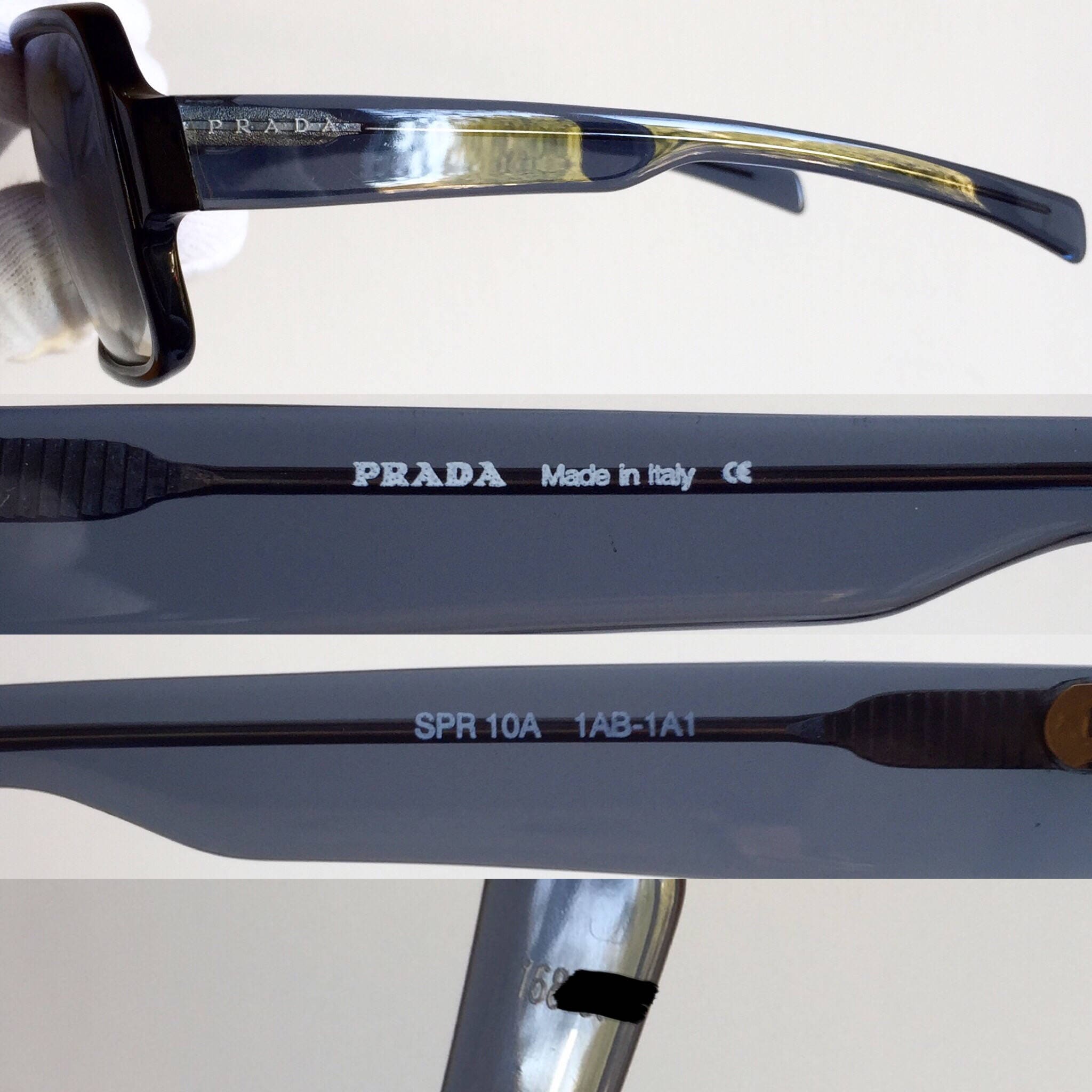 PRADA Vintage Sunglasses Square Oversize Large SPR10A Blue Odd