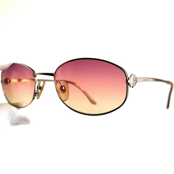 DIOR vintage Sunglasses rose gold oval leaves CD … - image 1