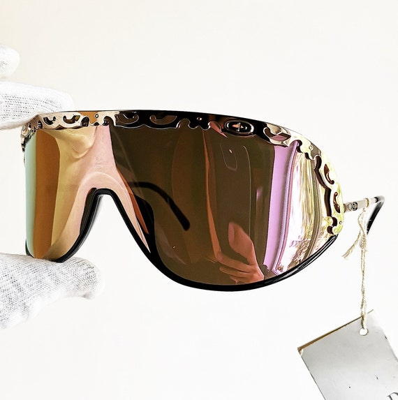 DIOR vintage sunglasses rare gold baroque Christi… - image 1