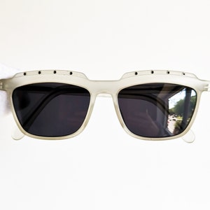Square vintage Sunglasses rare matte clear transparent rectangular ROBERT La ROCHE S81 90s icy ice Migos Kylie Jenner Rihanna frame new NOS
