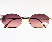 HENRY JULLIEN Gold Laminate sunglasses vintage rare plated filled made in France small hexagon Migos frame new purple pink lens Kylie Jenner