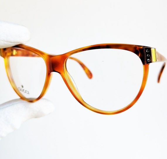 GUCCI vintage Eyewear rare eyeglasses oval gold b… - image 2