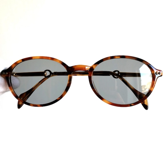 GUCCI Oval Sunglasses Vintage Gold Tortoise Brown Horsebit