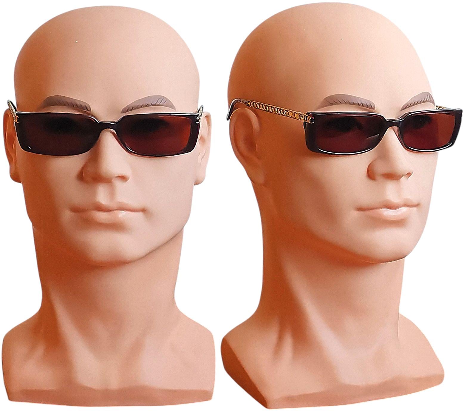 シャネル ヴィンテージ サングラス 長方形 レッド バーガンディ