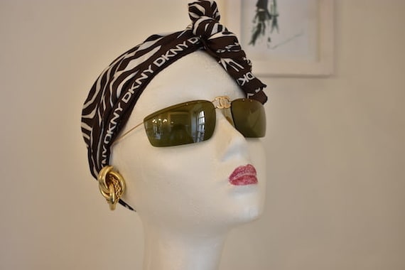 Occhiali da sole CHANEL vintage raro ovale avvolgere | Etsy Italia