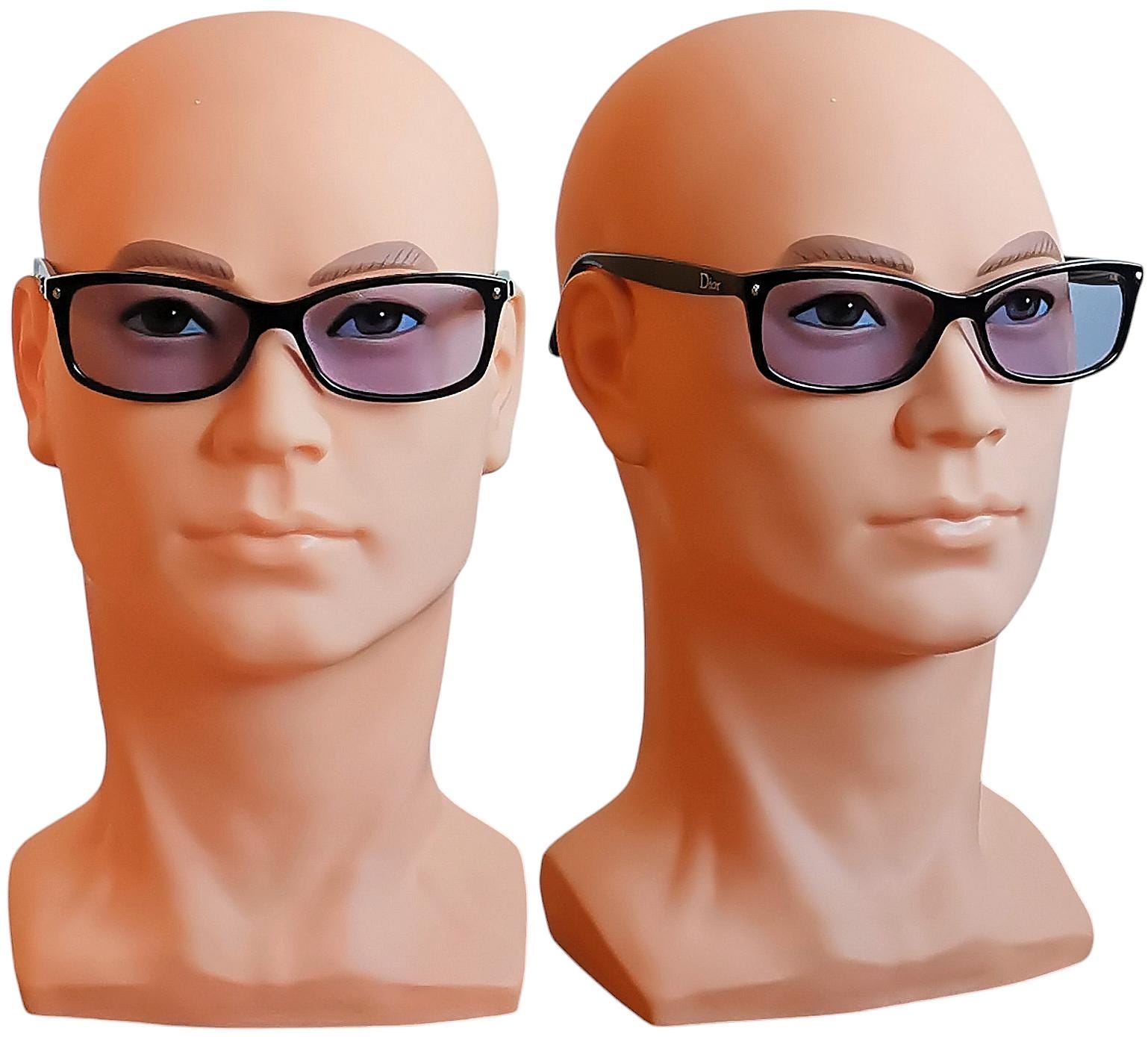 DIOR Vintage Sunglasses Black Silver Squared Christian Collection