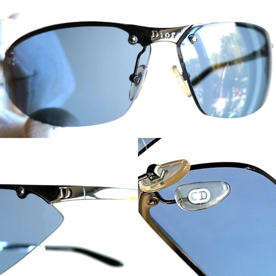 DIOR Faster vintage sunglasses rare silver frame … - image 3