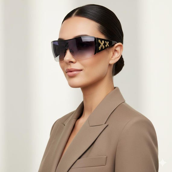 Just Cavalli Purple Oversized Square Sunglasses Roberto Cavalli 20S 729 130 – Vintage Frames Company main image 3