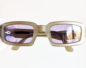 FERRAGAMO vintage Sunglasses rare off white purple lens SALVATORE gray pearl oval square Migos Rihanna Lady Gaga 2Chainz 90s New NOS