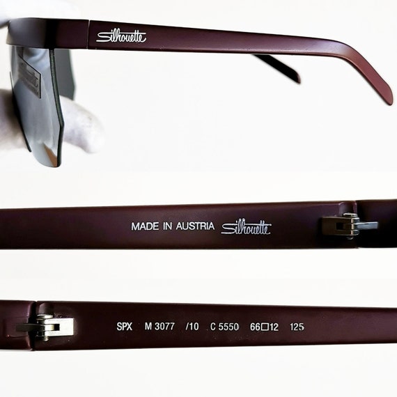 SILHOUETTE vintage sunglasses rare square aviator mas… Gem