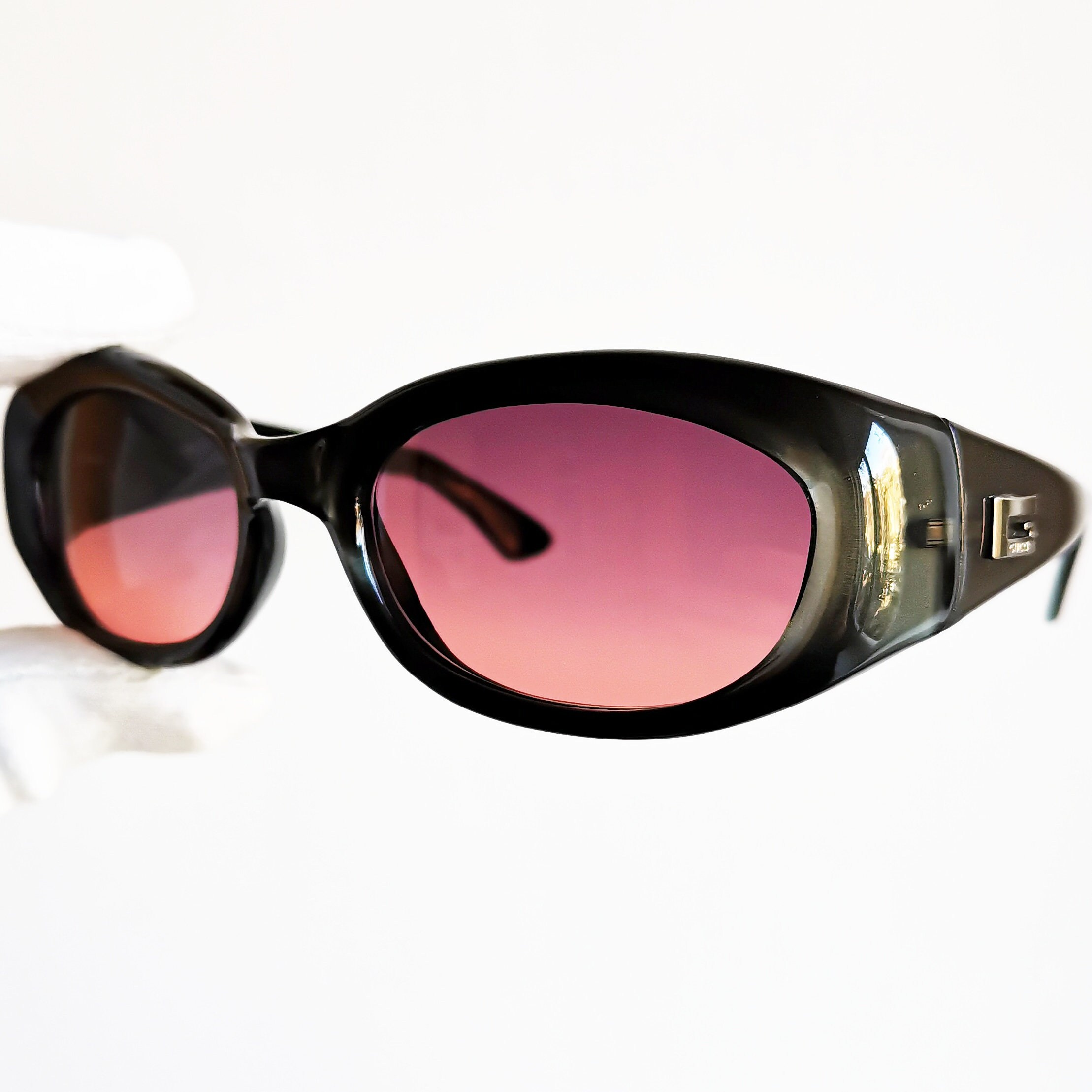 GUCCI Vintage Sunglasses Rare Oval Gray Green GG2432/S Migos GUCCI Vintage Sunglasses Rare Oval Gray Green GG2432/S Migos