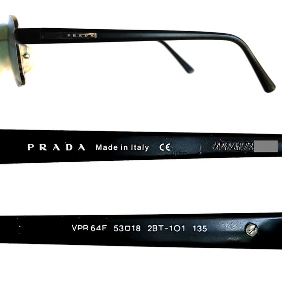PRADA vintage sunglasses square rectangular silve… - image 5