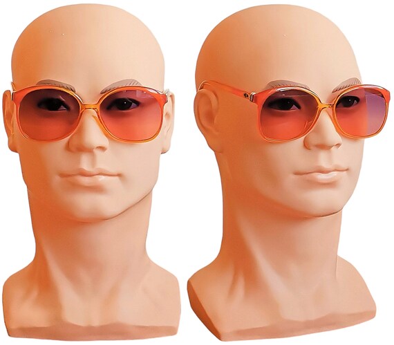 DIOR vintage sunglasses rare orange red yellow sq… - image 5