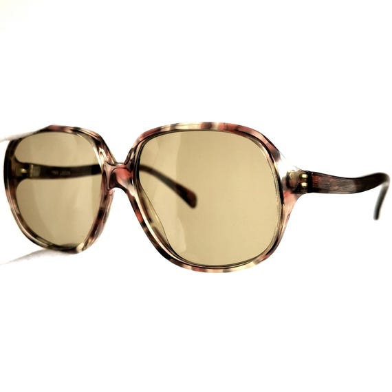 LOZZA Vintage Sunglasses Red Clear Frame Crystal Lens Angelina