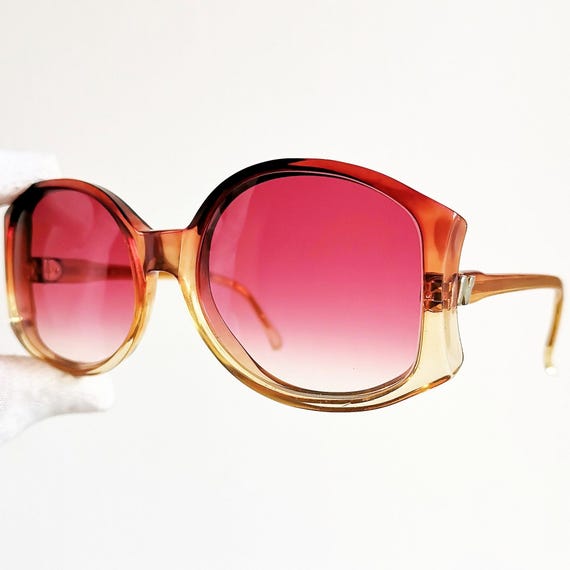 NINA RICCI Vintage Sunglasses Red Orange Clear Yellow NR0118  display picture 2
