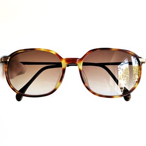 JAGUAR vintage sunglasses rare gold filled plated oval 253 small square aviator frame tortoise brown lens 80s 90s Rick Ross Migos Rihanna