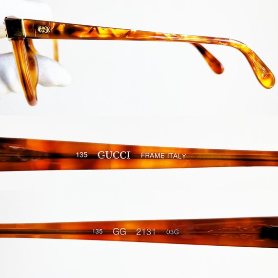 GUCCI vintage Eyewear rare eyeglasses oval gold b… - image 4