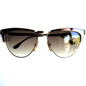 Óculos de sol vintage NOUVELLE VAGUE olho de gato dourado marrom animalier diva Rihanna Lady Gaga Bella Hadid Sheila burlesco barroco rockabilly anos 80 e 90