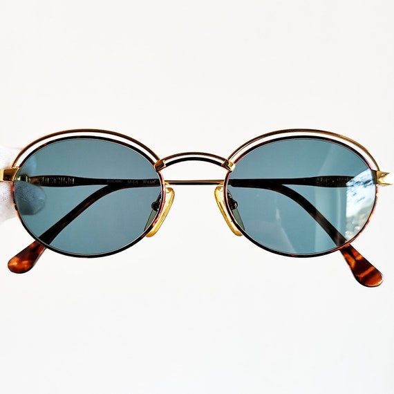 MOSCHINO by PERSOL vintage Sunglasses rare oval r… - image 1